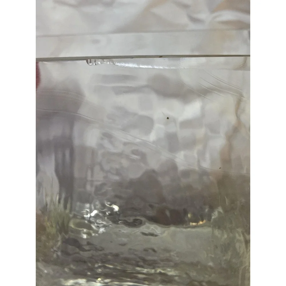 Vintage Southern Living Textured Glass Vase – Wavy Block Planter (5.75